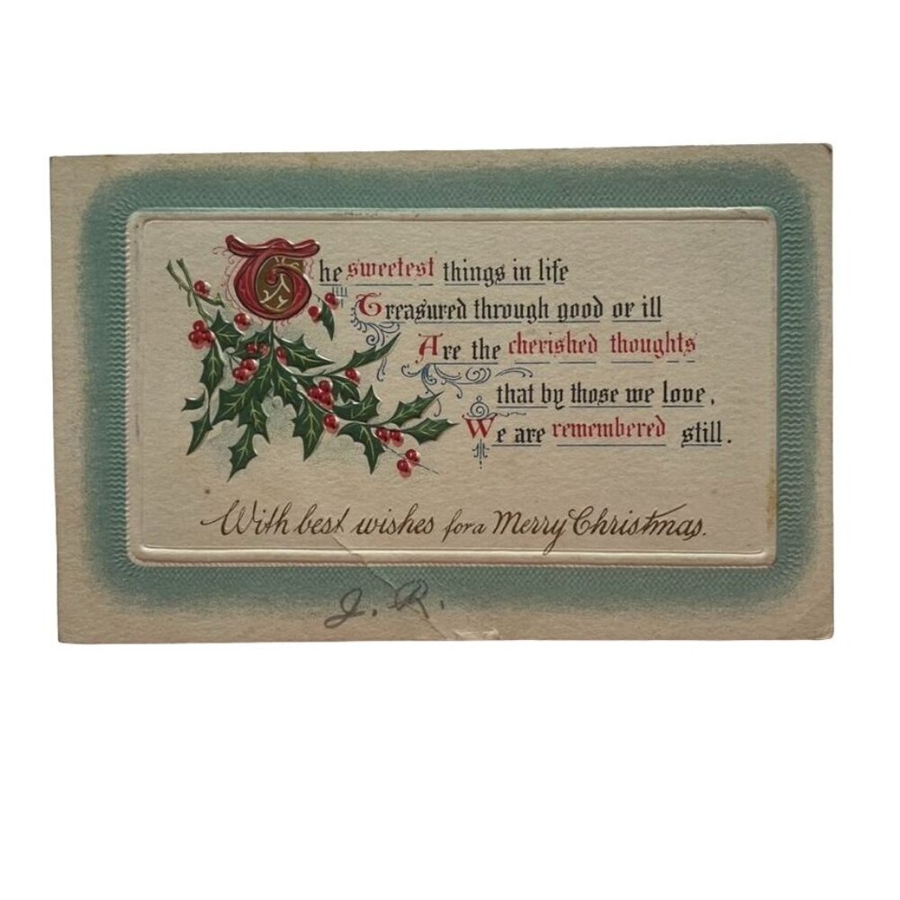 Vintage Postcard Christmas Series No 138 Non Topographical Standard Posted u